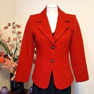NWT Comfy Lined Red Blazer Jacket Spring Fall Winter Jackets Tag Size M 8 10